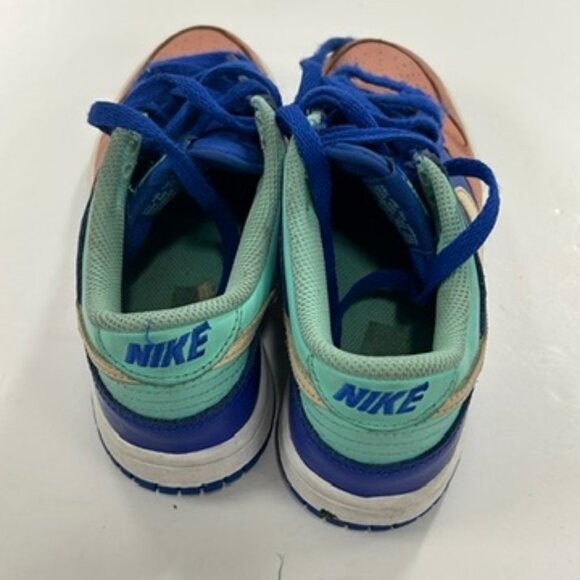 Nike Dunk Low SE GS “Salmon Toe”- Hyper Royal / Emerald Rise / Red Stardust 4Y - Picture 6 of 10